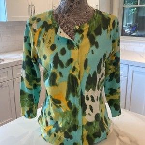 ISAAC MIZRAHI Button-up Cardigan Sweater | Size Small - 3/4 length sleeve